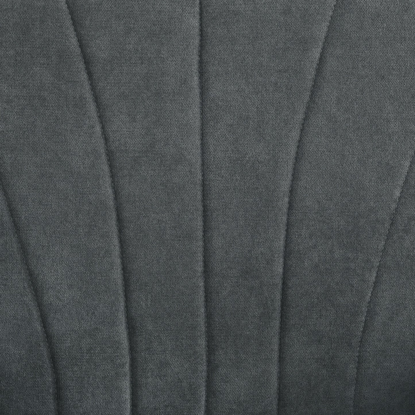 Fabric Wingback Accent Chair with Wood Legs, Dark Gray