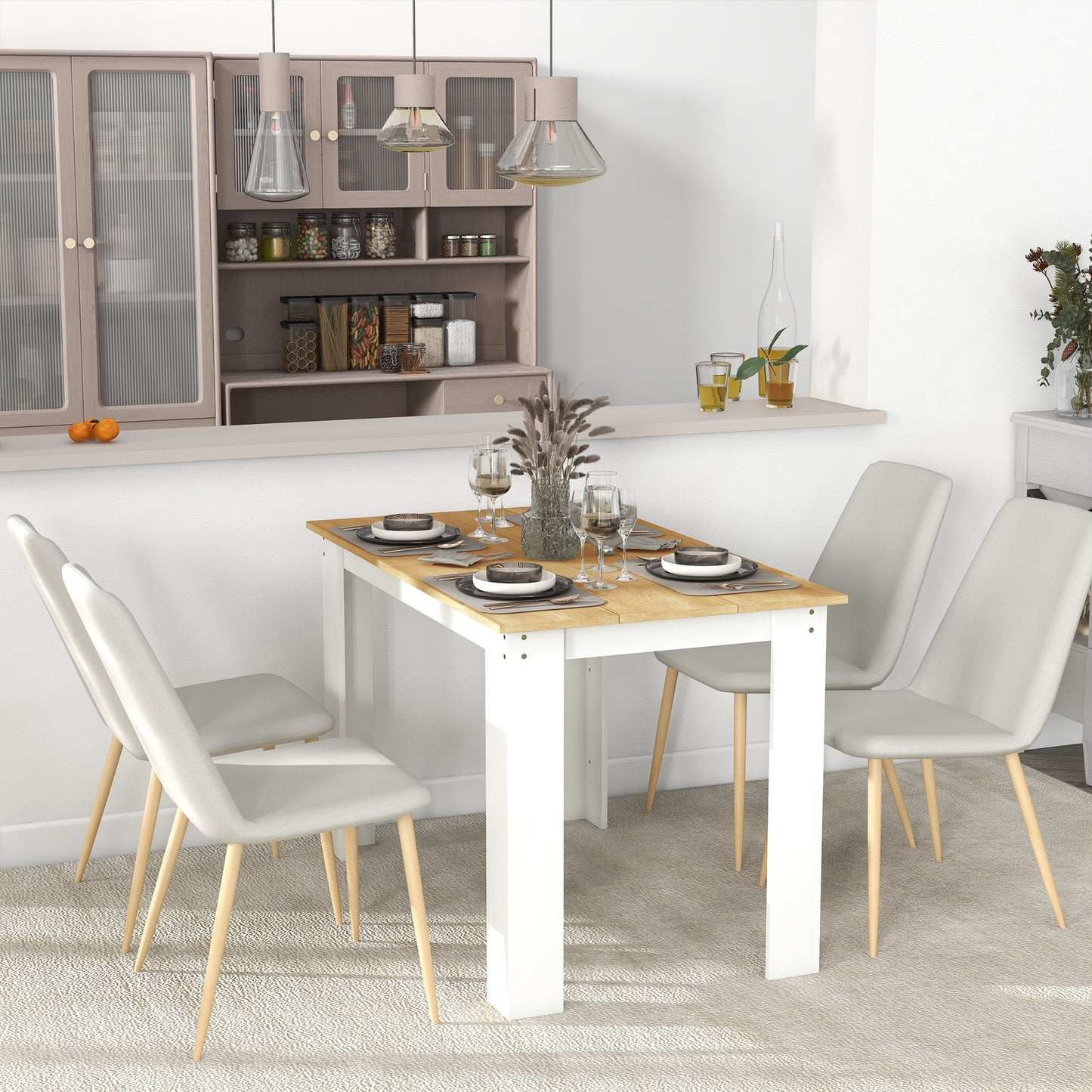 Modern Oak Dining Table for 4-6 People
Description: