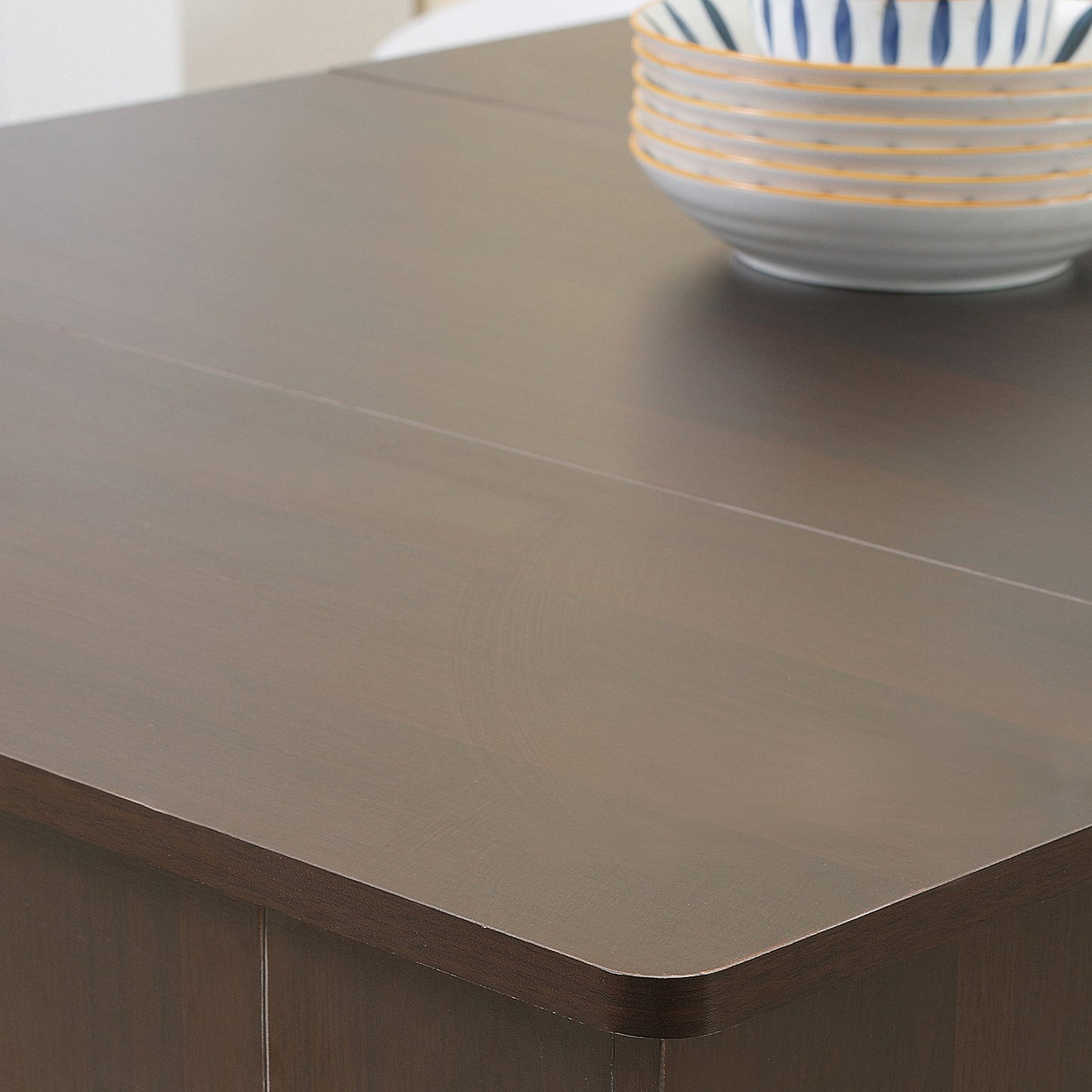 Extendable Dining Table for Small Spaces - Dark Brown