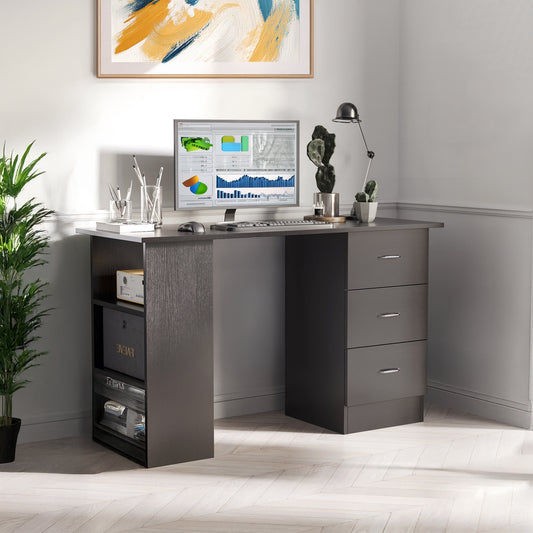 Computer Writing Desk with Shelves & Drawers