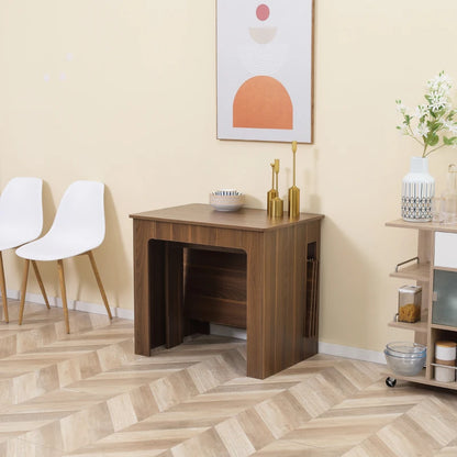 Extendable Dining Table for Small Spaces - Light Brown
