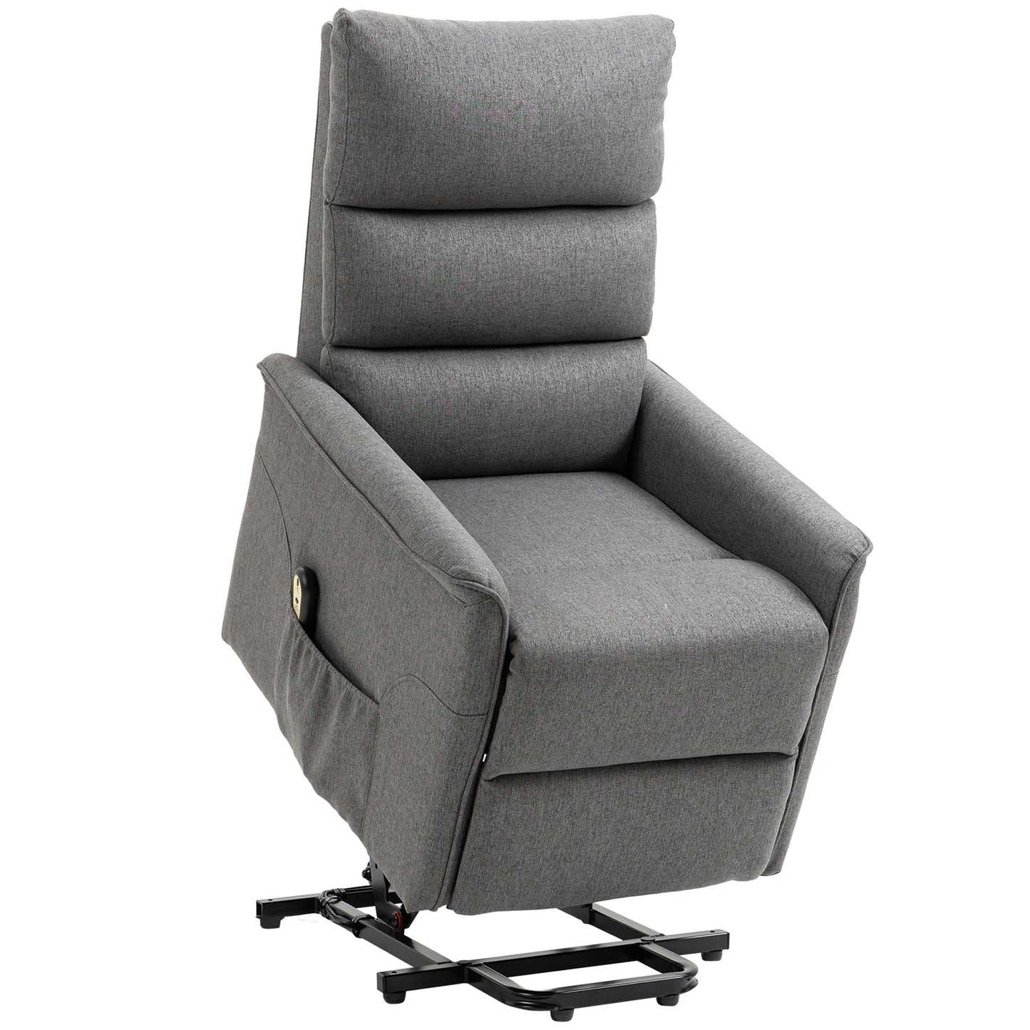 Power Lift Recliner Chair with Remote Control, Dark Grey