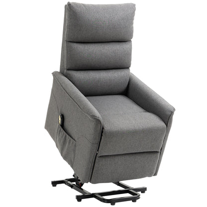 Power Lift Recliner Chair with Remote Control, Dark Grey