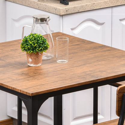 5-Piece Industrial Counter Height Dining Set - Walnut