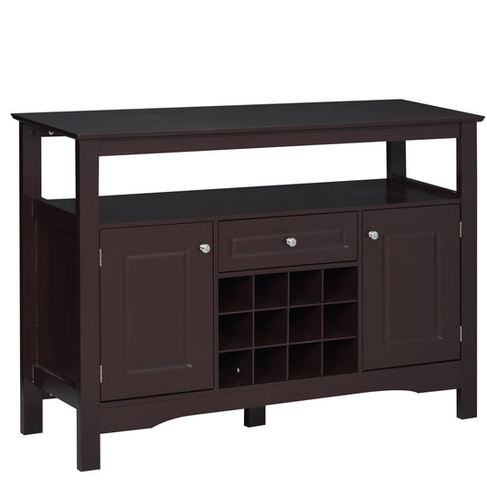 Buffet Sideboard with Wine Rack and Drawer, Espresso