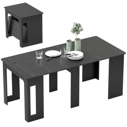 Extendable Dining Table for Small Spaces - Distressed Black