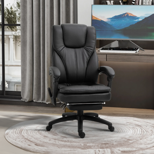 High Back Reclining Office Chair with 6-Point Vibration Massage