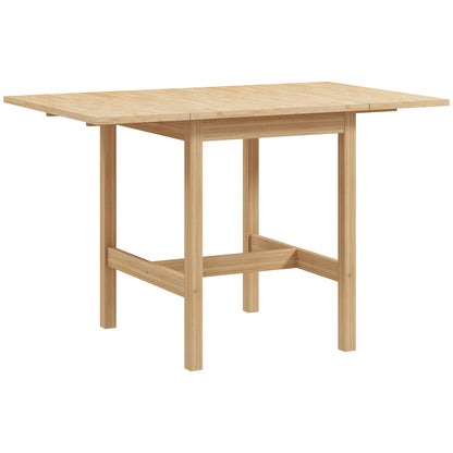 Round Dining Table for 4 People, Natural Wood