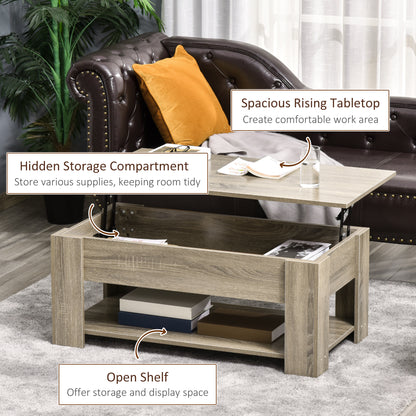 Round Nesting Coffee Table Set with Steel Frame, Grey