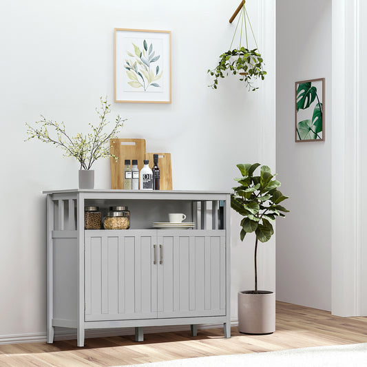 42" Storage Cabinet with 2 Doors and Adjustable Shelving, Gray