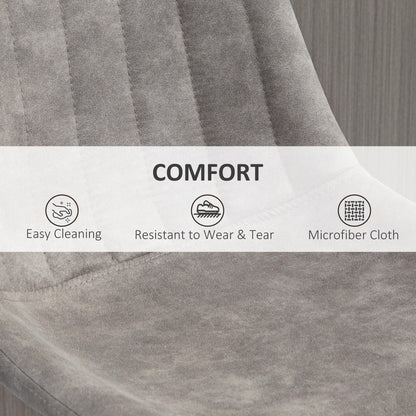 Adjustable Swivel Bar Stools with Leathaire Upholstery and Footrest, Grey (Set of 2)