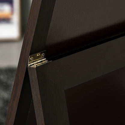 Full Length Rectangular Mirror with Brown Frame, 58" x 20", Floor Standing Design