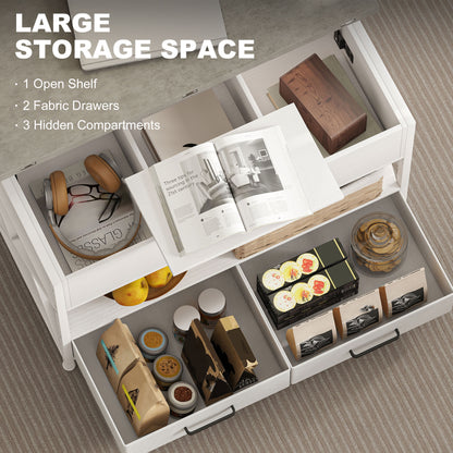 Modern Lift-Top Coffee Table with Storage, White