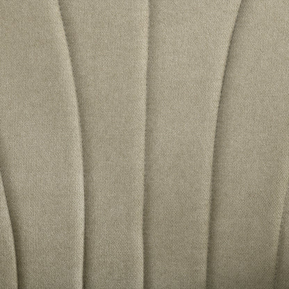 Fabric Wingback Accent Chair with Wood Legs, Beige