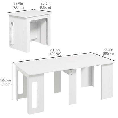 Extendable Dining Table for Small Spaces - White