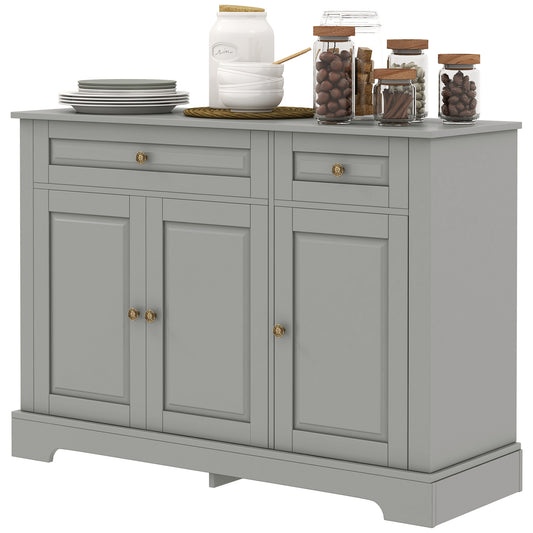 Modern Sideboard Buffet with Drawers, Grey