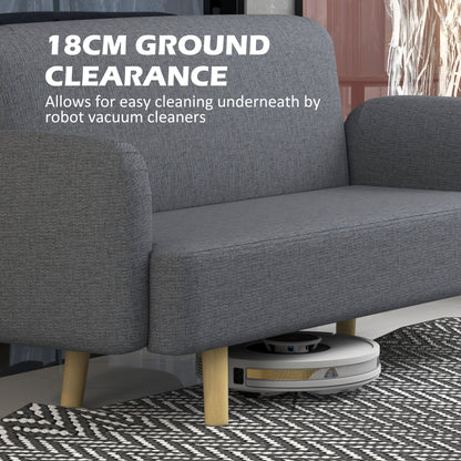 Velvet-Feel Two-Seater Loveseat, Grey