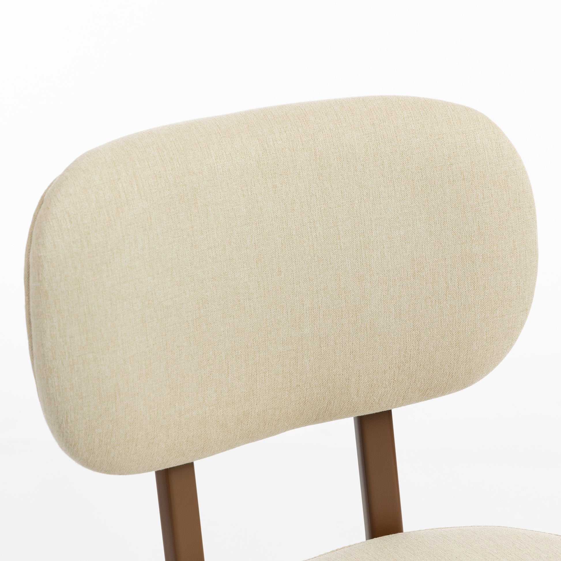 Tufted Upholstered Dining Chairs with Metal Legs, Beige (Set of 2)