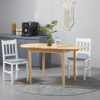 Solid Wood Drop Leaf Dining Table - Natural