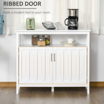 42" Storage Cabinet with 2 Doors and Adjustable Shelving, White