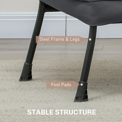 Modern Accent Chair with Storage Pockets - Gray
