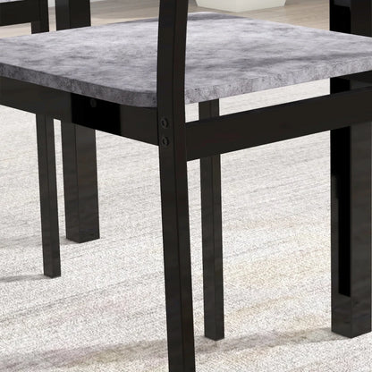 3-Piece Drop Leaf Dining Set with Table and 2 Chairs - Light Gray