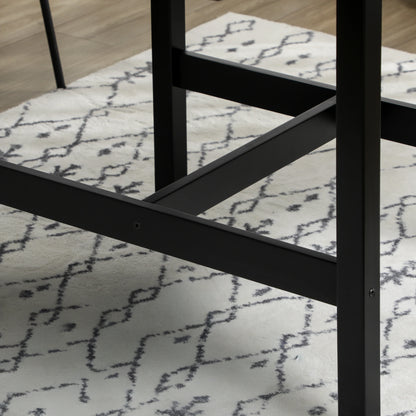 Solid Wood Drop Leaf Dining Table - Black