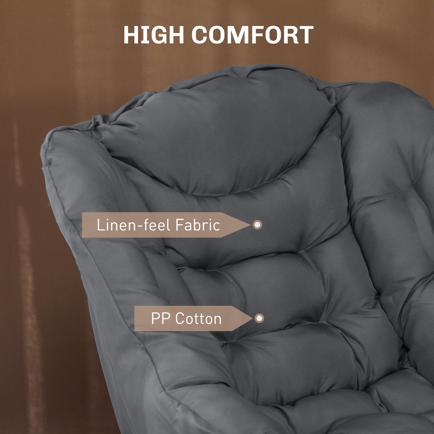 Modern Accent Chair with Storage Pockets - Gray