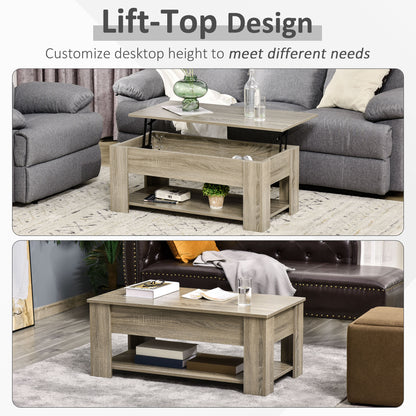 Round Nesting Coffee Table Set with Steel Frame, Grey