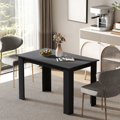 47" Kitchen Table for 4-6 People - Black