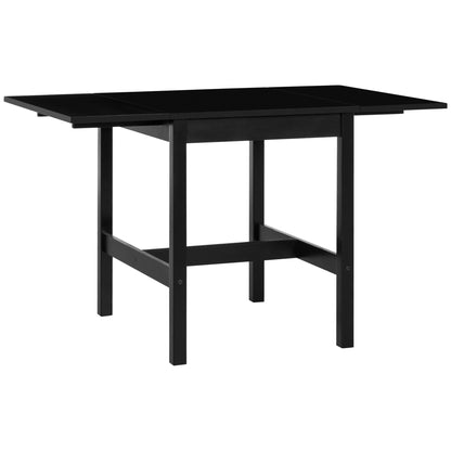 Solid Wood Drop Leaf Dining Table - Black