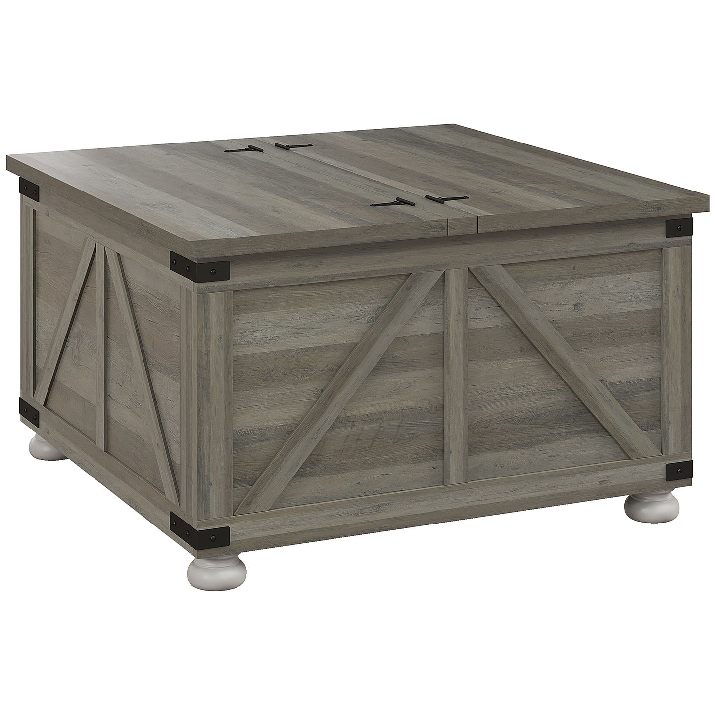 Extendable Lift-Top Coffee Table with Storage, Grey