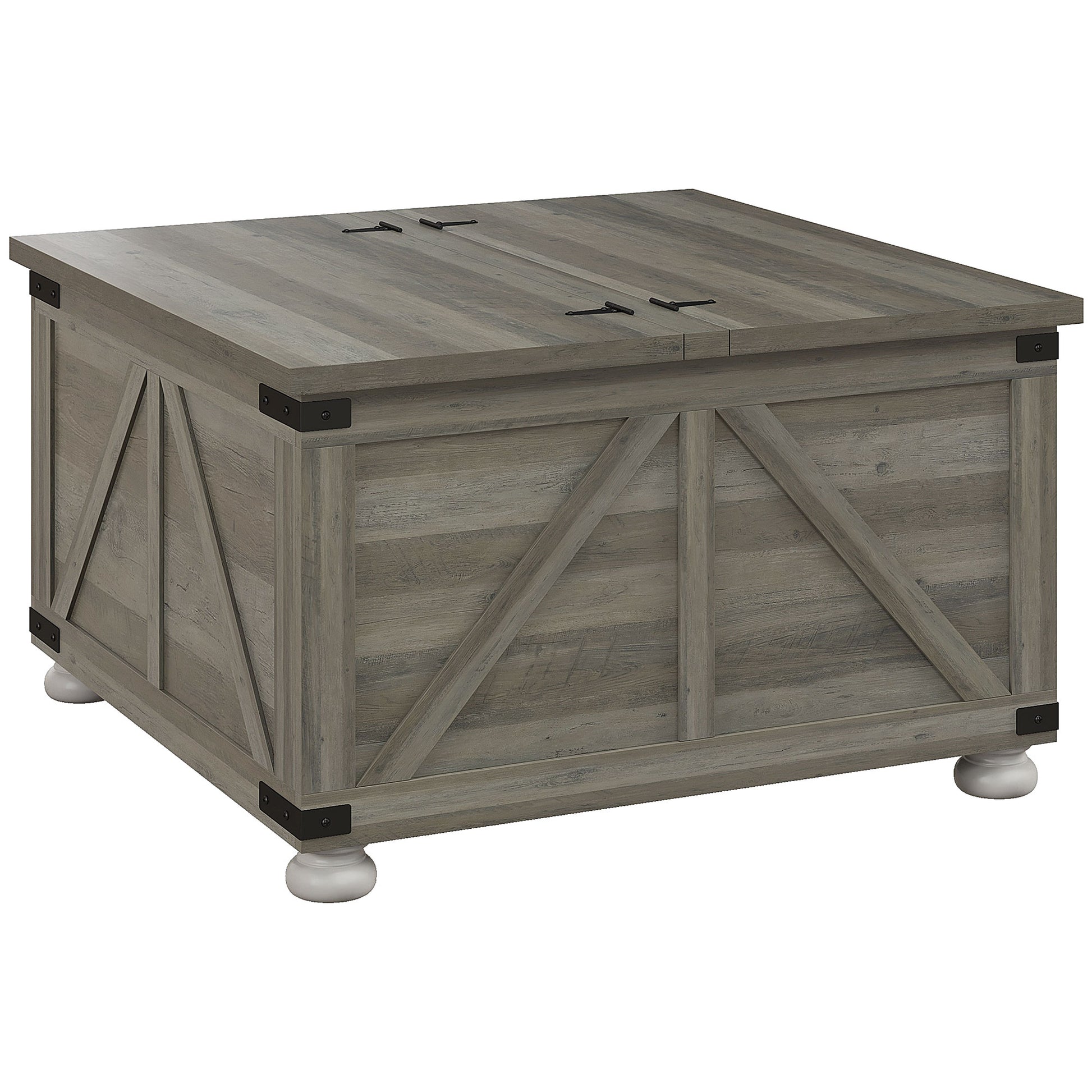 Extendable Lift-Top Coffee Table with Storage, Grey