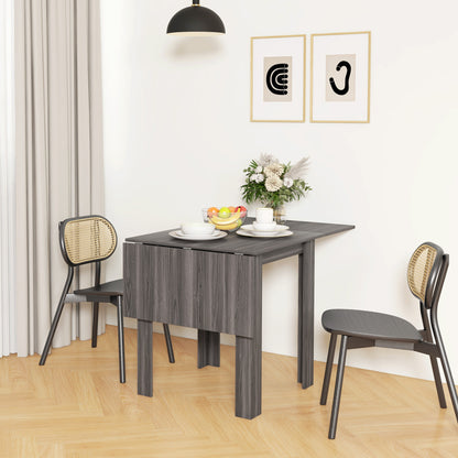Folding Drop Leaf Dining Table for Small Spaces - Gray
