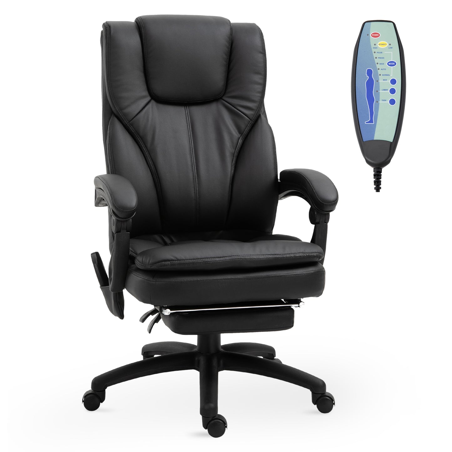 High Back Reclining Office Chair with 6-Point Vibration Massage
