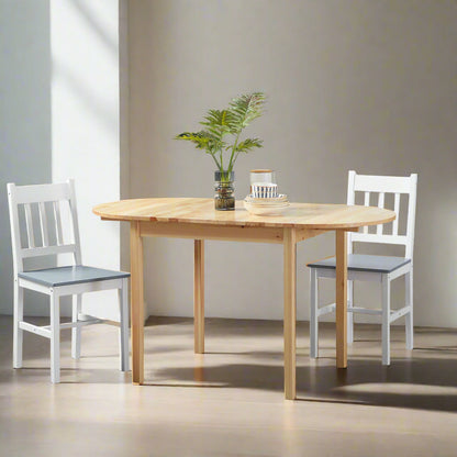Solid Wood Drop Leaf Dining Table - Natural