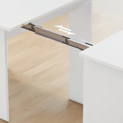 Extendable Dining Table for Small Spaces - White