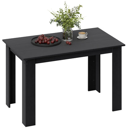 47" Kitchen Table for 4-6 People - Black