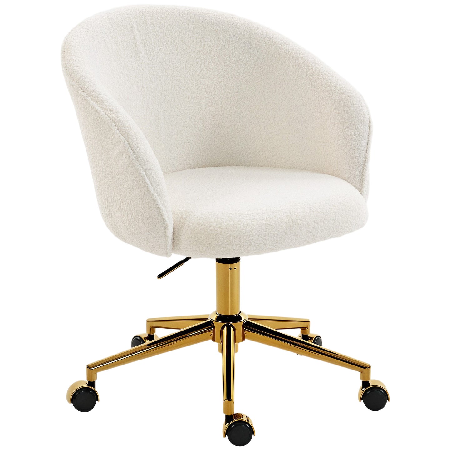 Ergonomic Office Chair with Footrest, Cream White