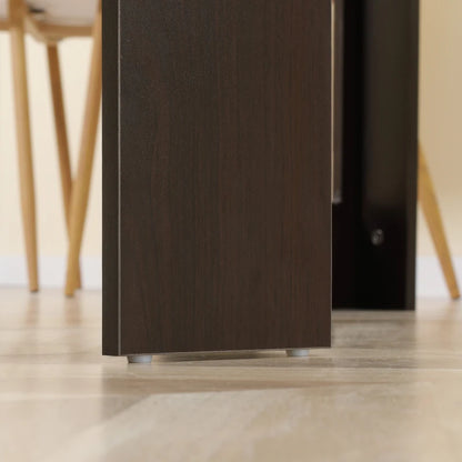 Extendable Dining Table for Small Spaces - Dark Brown