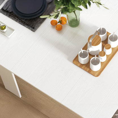 Extendable Dining Table for Small Spaces - White