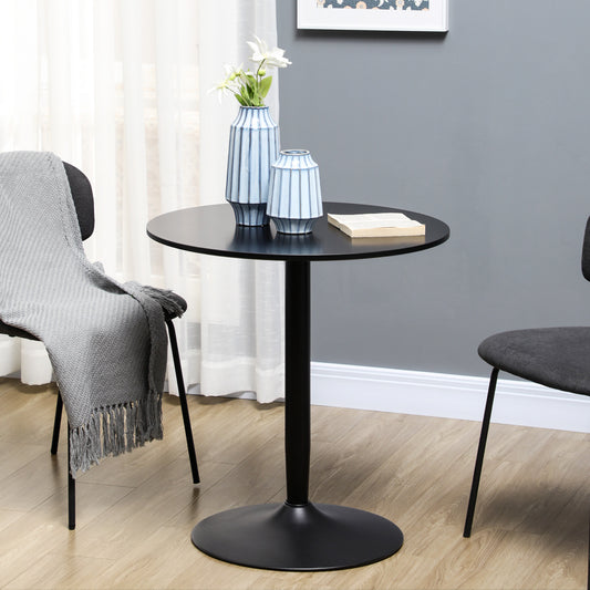 Modern Round Dining Table for 2 - Black