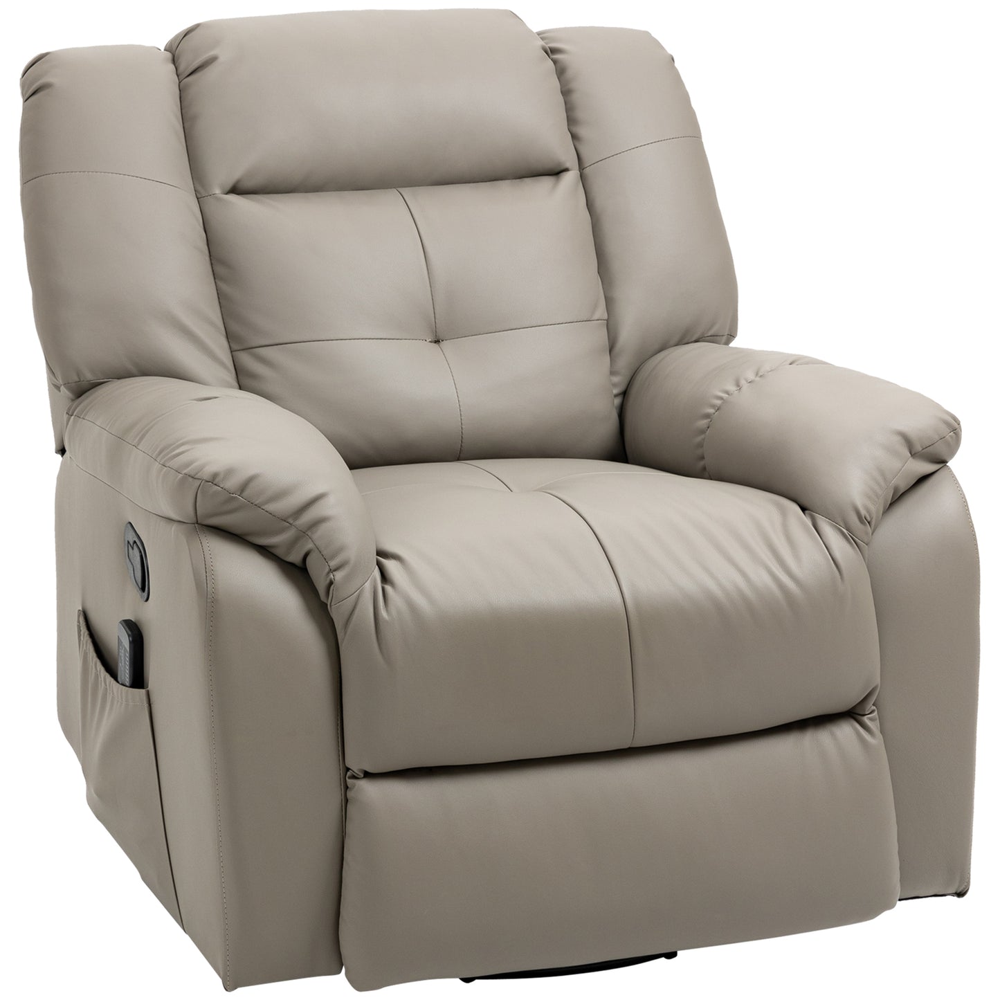 Luxury Massage Recliner Chair with 8 Vibration Points, Grey