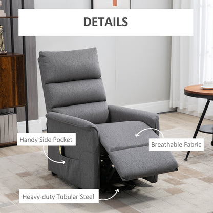 Power Lift Recliner Chair with Remote Control, Dark Grey