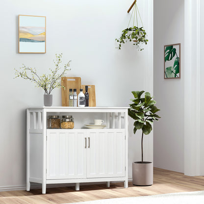42" Storage Cabinet with 2 Doors and Adjustable Shelving, White