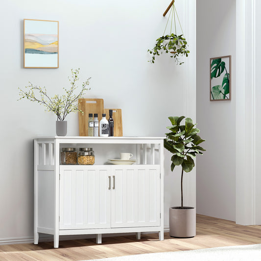 42" Storage Cabinet with 2 Doors and Adjustable Shelving, White