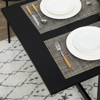 Solid Wood Drop Leaf Dining Table - Black