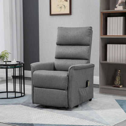 Power Lift Recliner Chair with Remote Control, Dark Grey