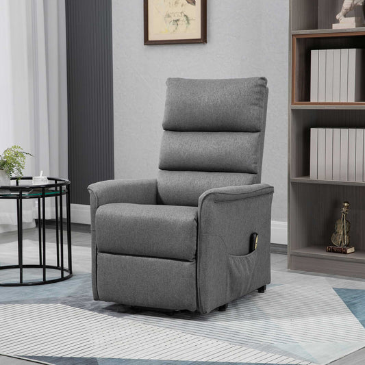 Power Lift Recliner Chair with Remote Control, Dark Grey