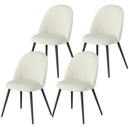 Swivel Bar Stools with Upholstered Seats, Cream White (Set of 2)